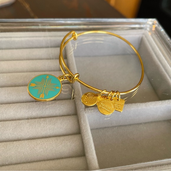 ALEX AND ANI Arrows of Friendship Charm Bangle - Picture 1 of 6